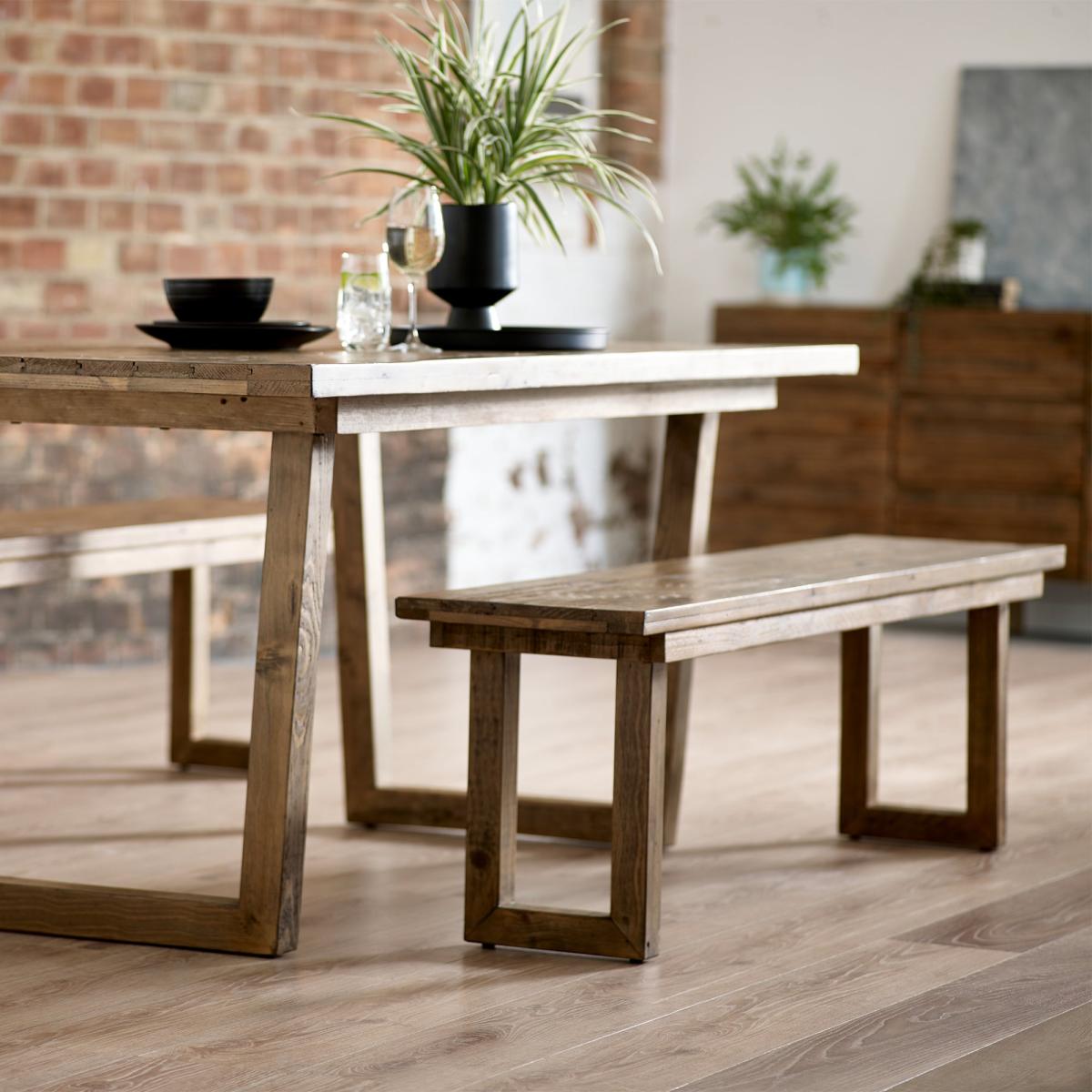 Woburn Dining Bench, Pine Brown – image 2