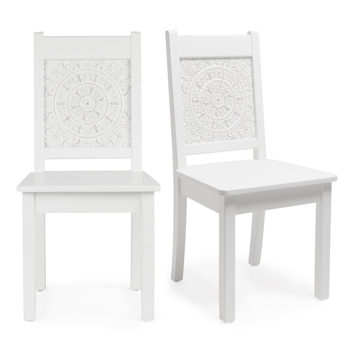 Set of 2 Samira Dining Chairs White – image 6