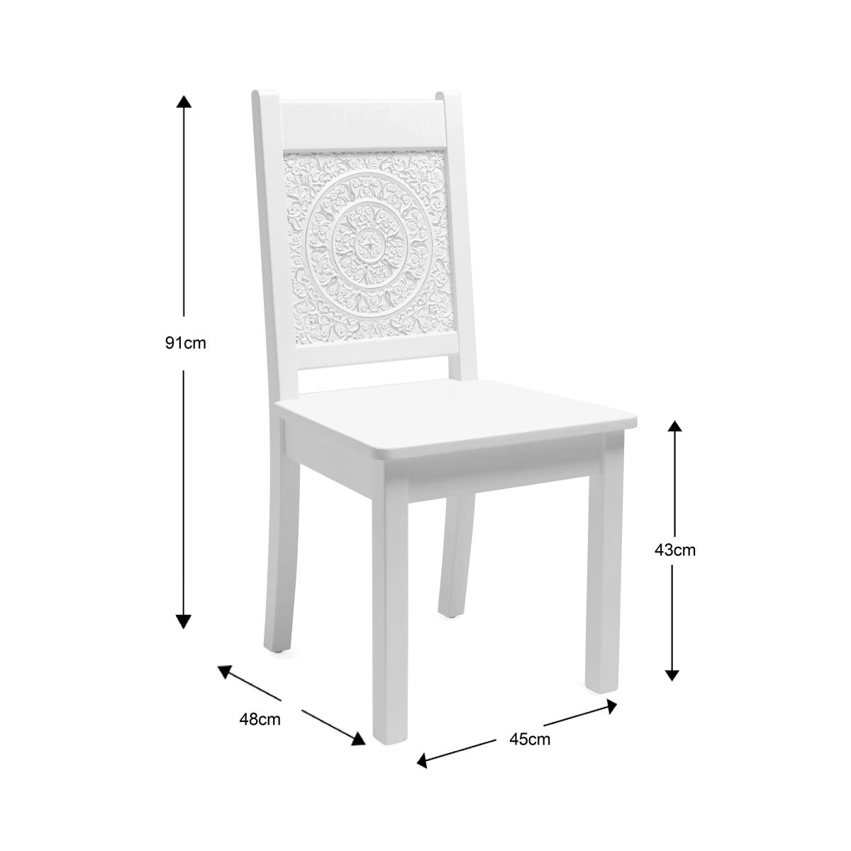 Set of 2 Samira Dining Chairs White – image 8