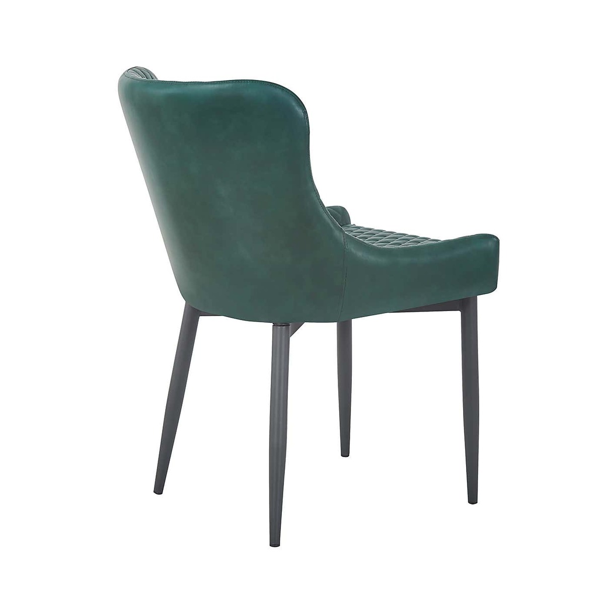 Montreal Set of 2 Dining Chairs Emerald Green PU Leather Emerald Green – image 4