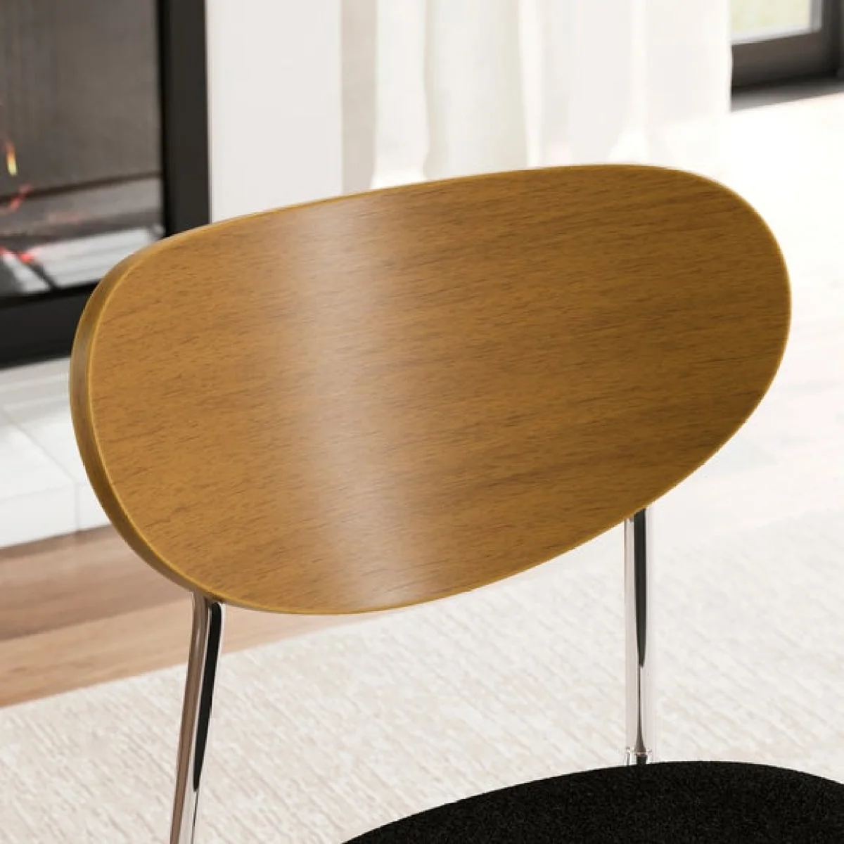 Finn Curved Back Dining Chair, Faux Leather – image 3