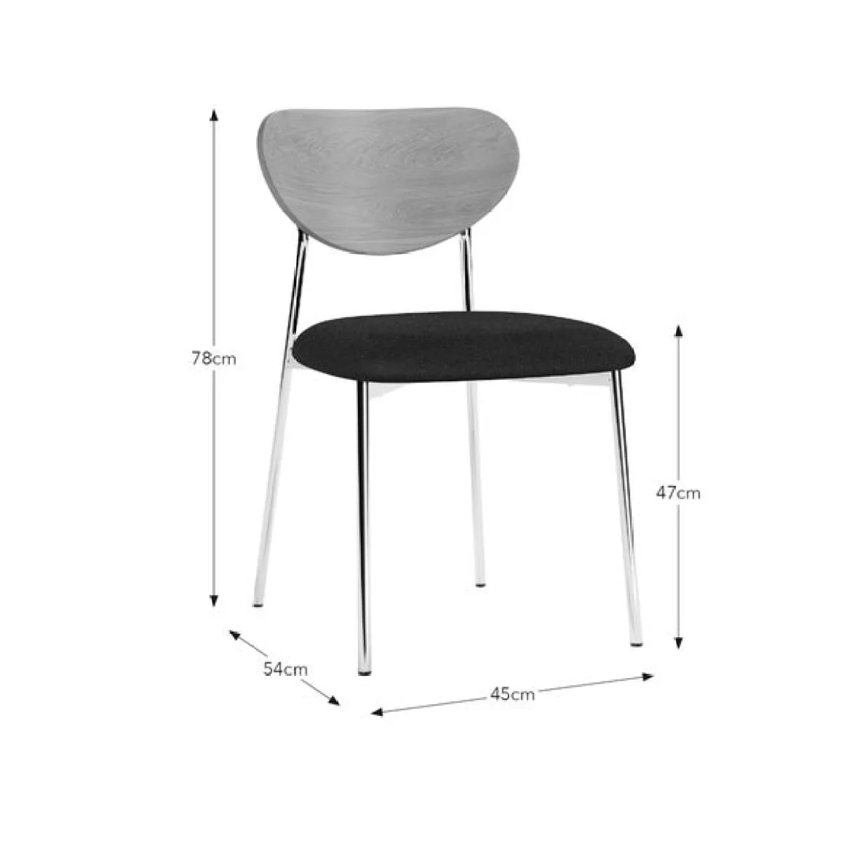 Finn Curved Back Dining Chair, Faux Leather – image 8