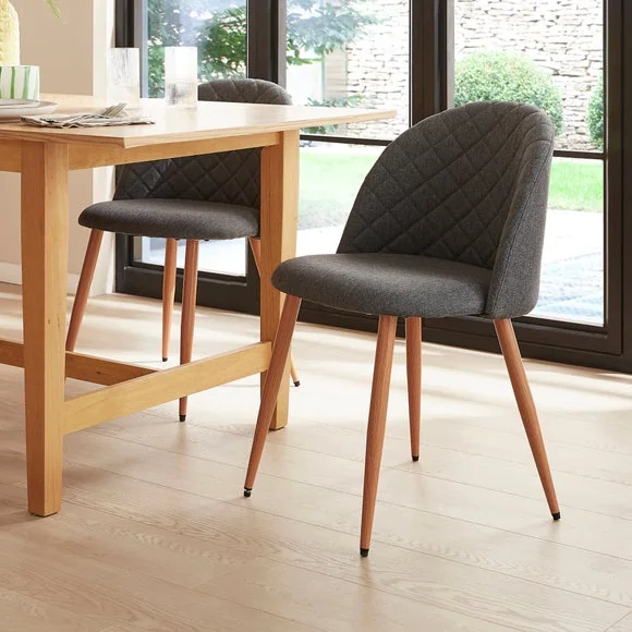 Astrid Dining Chair, Flatweave Fabric – image 1