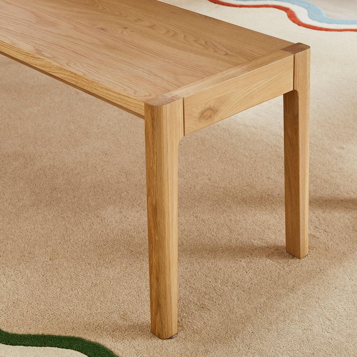 Elements Holmes Dining Bench, Modern Oak Oak – image 3
