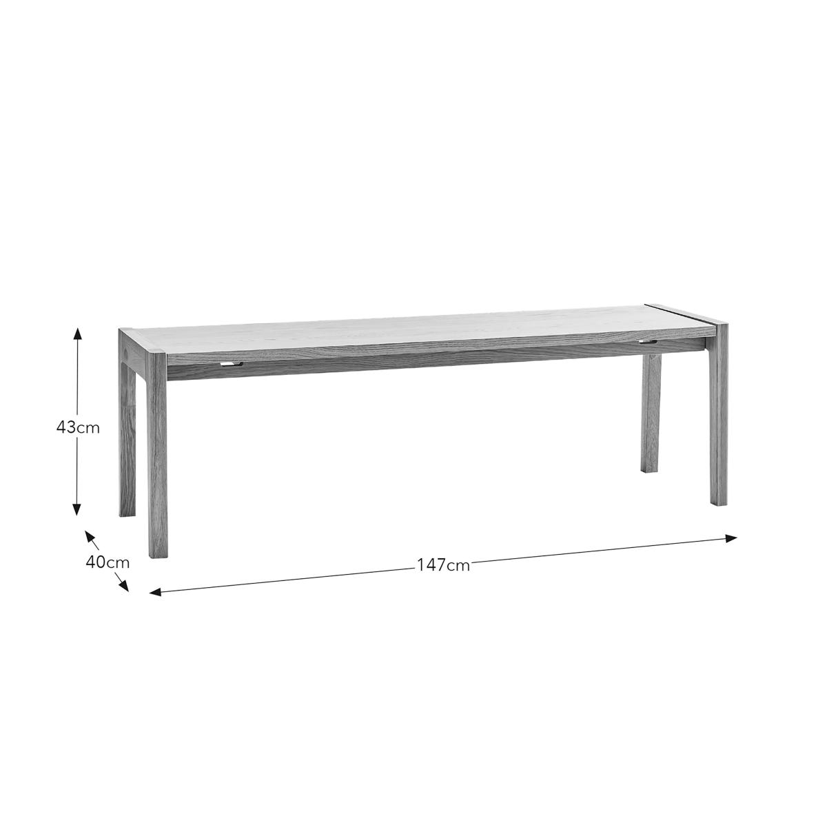 Elements Holmes Dining Bench, Modern Oak Oak – image 6