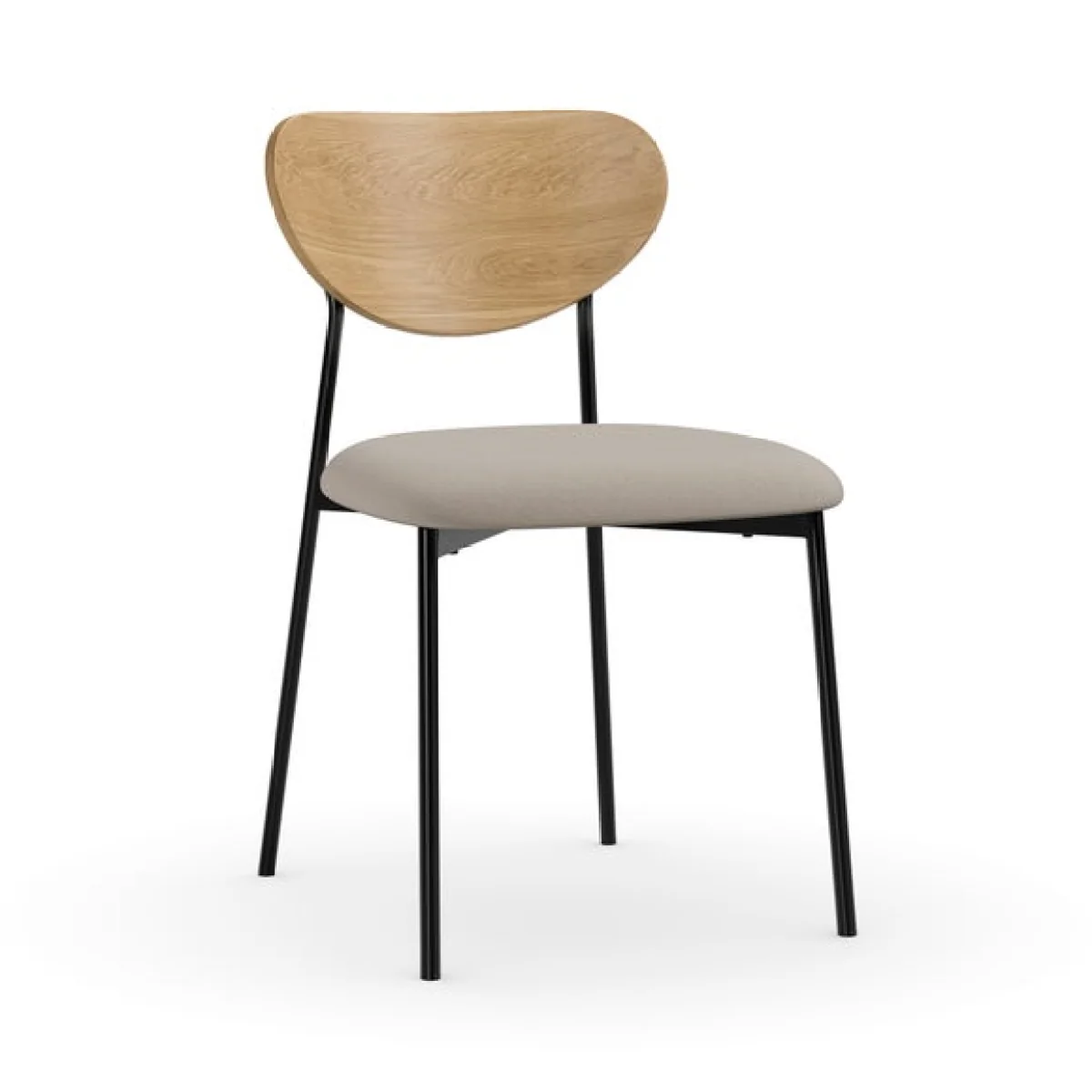 Finn Curved Back Dining Chair, Fabric – image 6