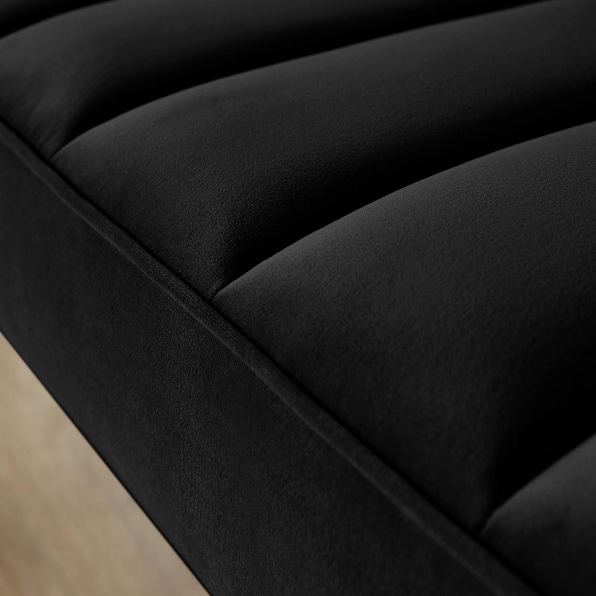 Sylvia Dining Bench, Velvet Black – image 4