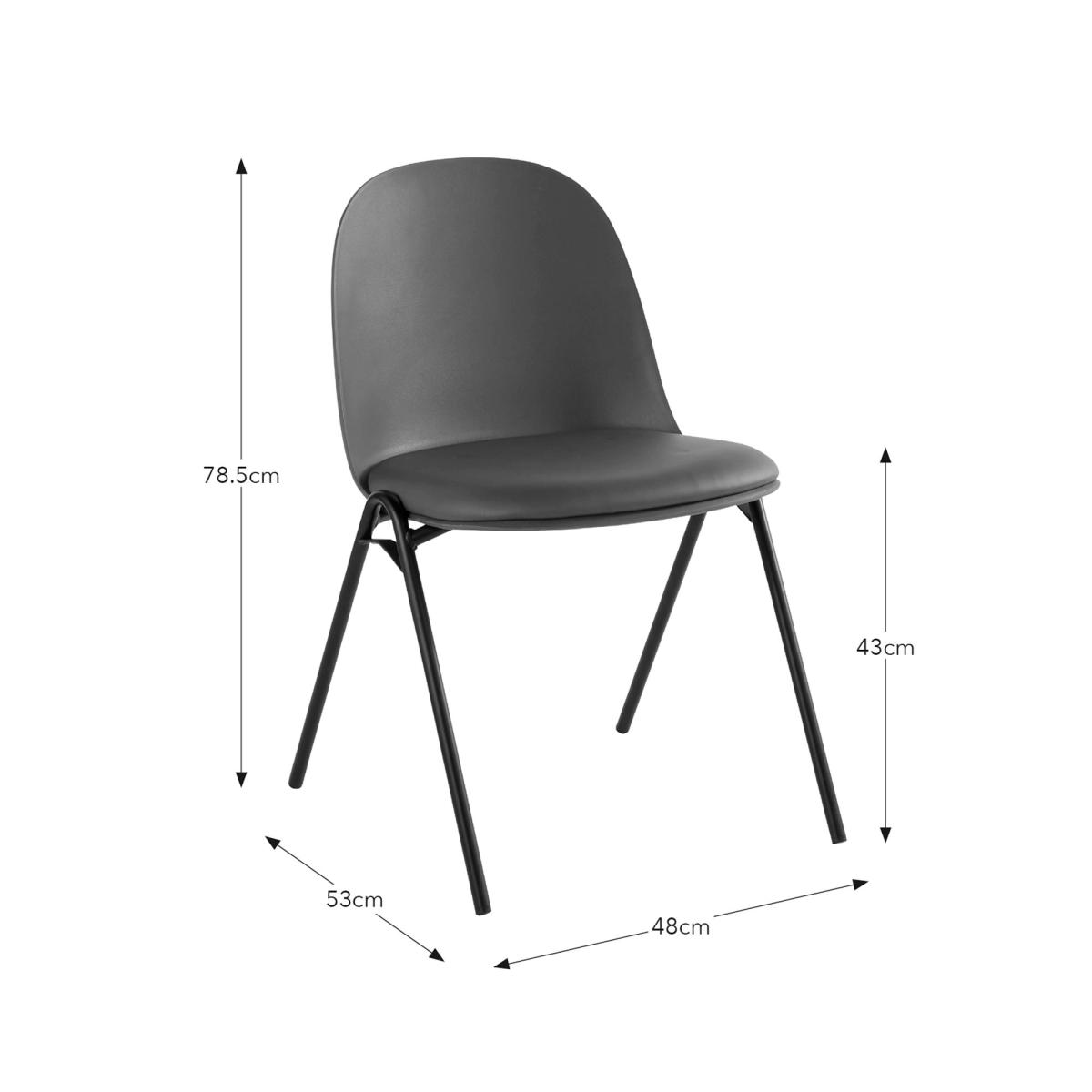 Burton Dining Chair, Faux Leather – image 8