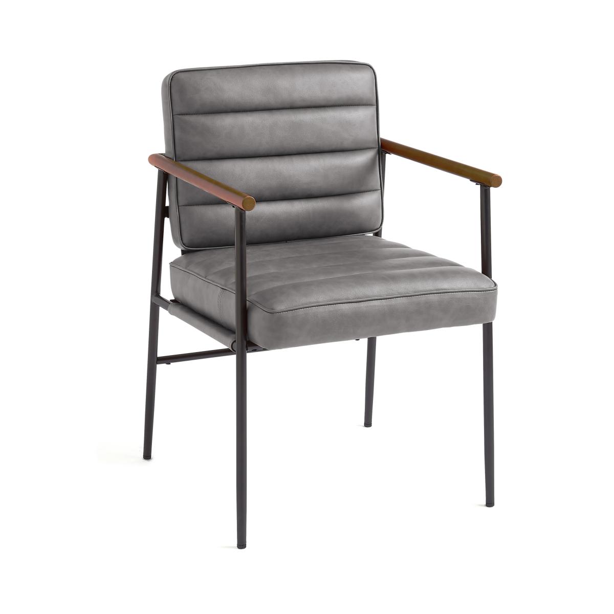 Bude Faux Leather Carver Dining Chair Grey – image 6