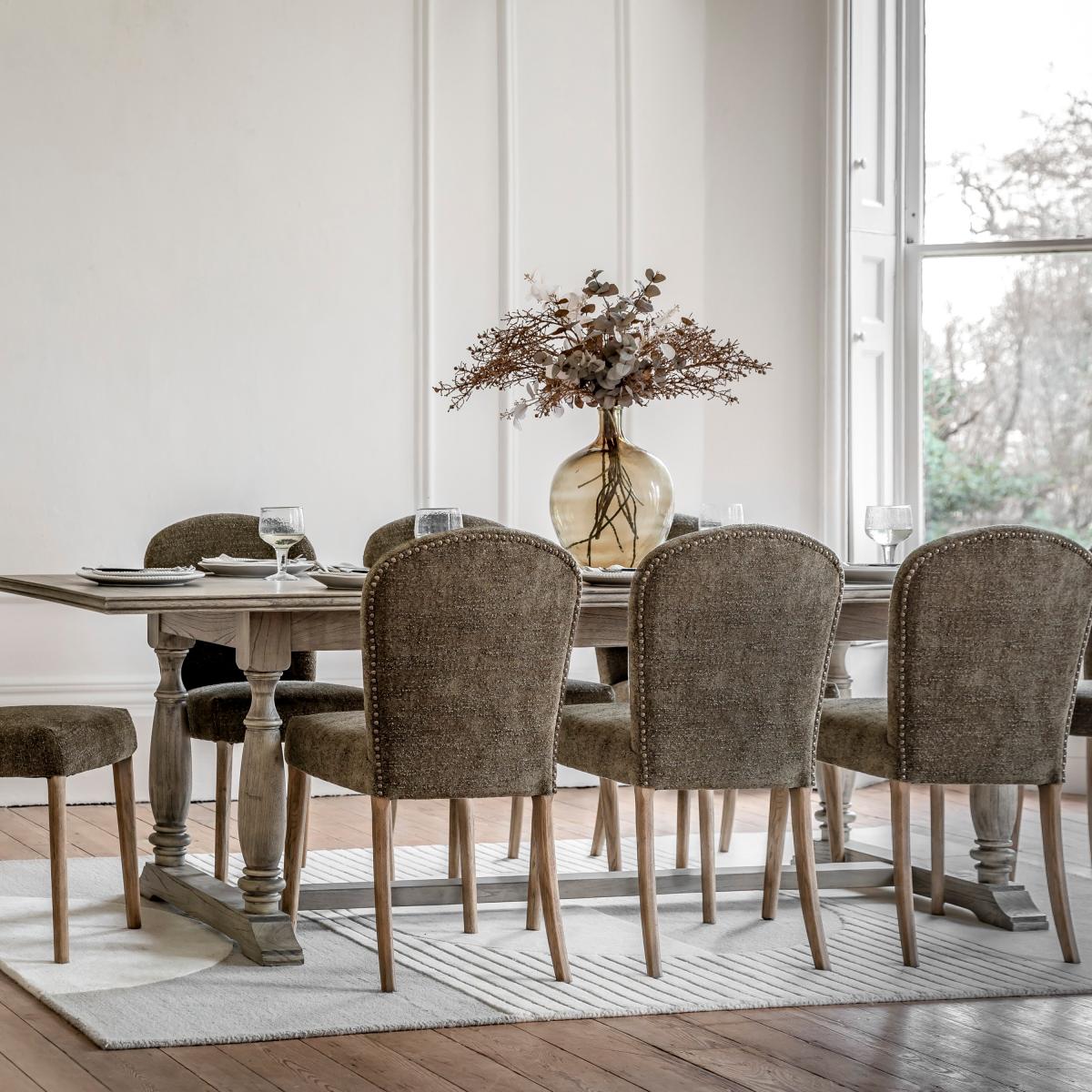 Set of 2 Lodi Dining Chairs, Fabric Moss Green – image 2