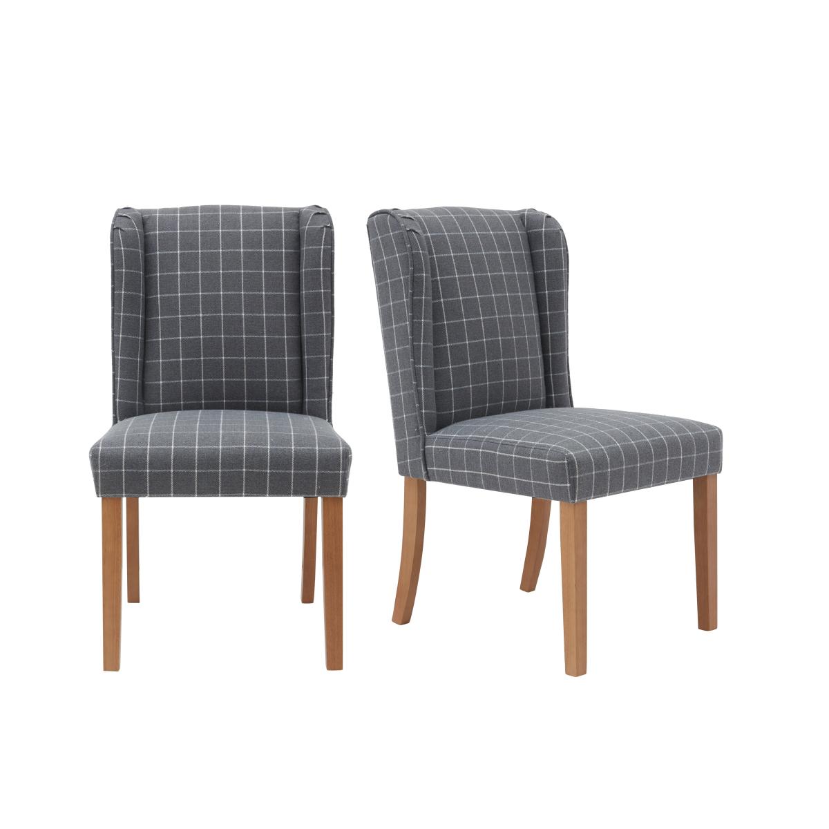 Oswald Set of 2 Dining Chairs Grey – image 8