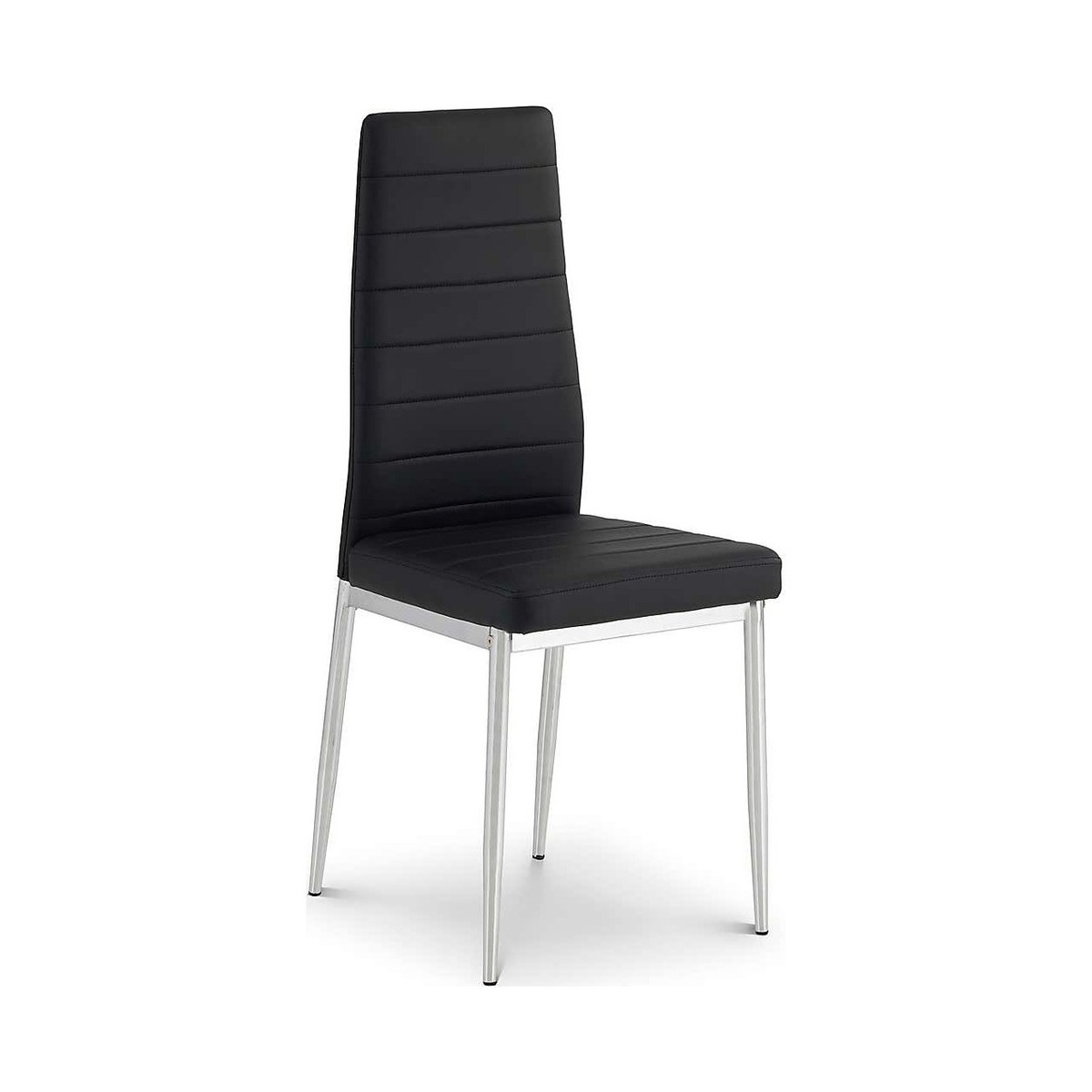 Greenwich Set of 2 Dining Chairs Black PU Leather Black – image 1