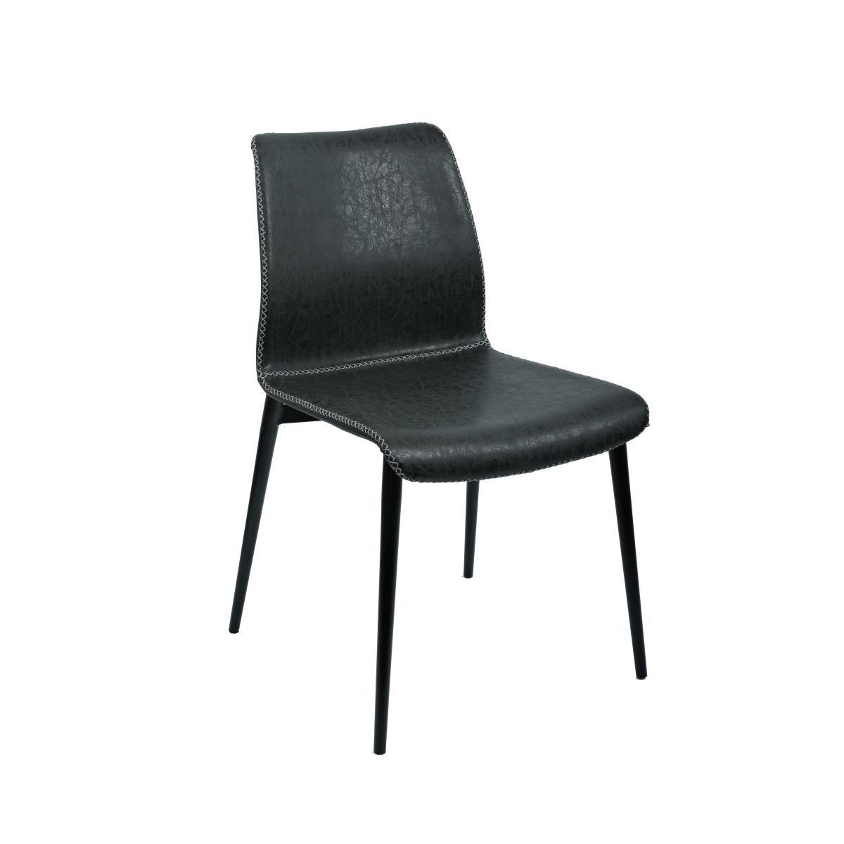 Venice PU Dining Chair Black – image 2