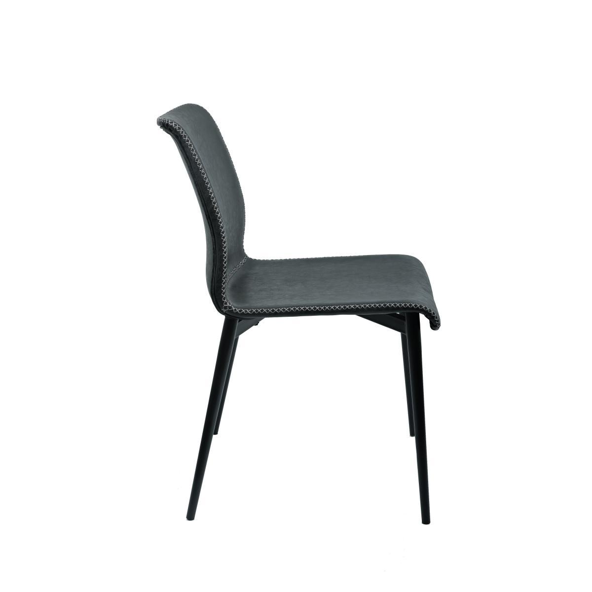 Venice PU Dining Chair Black – image 3
