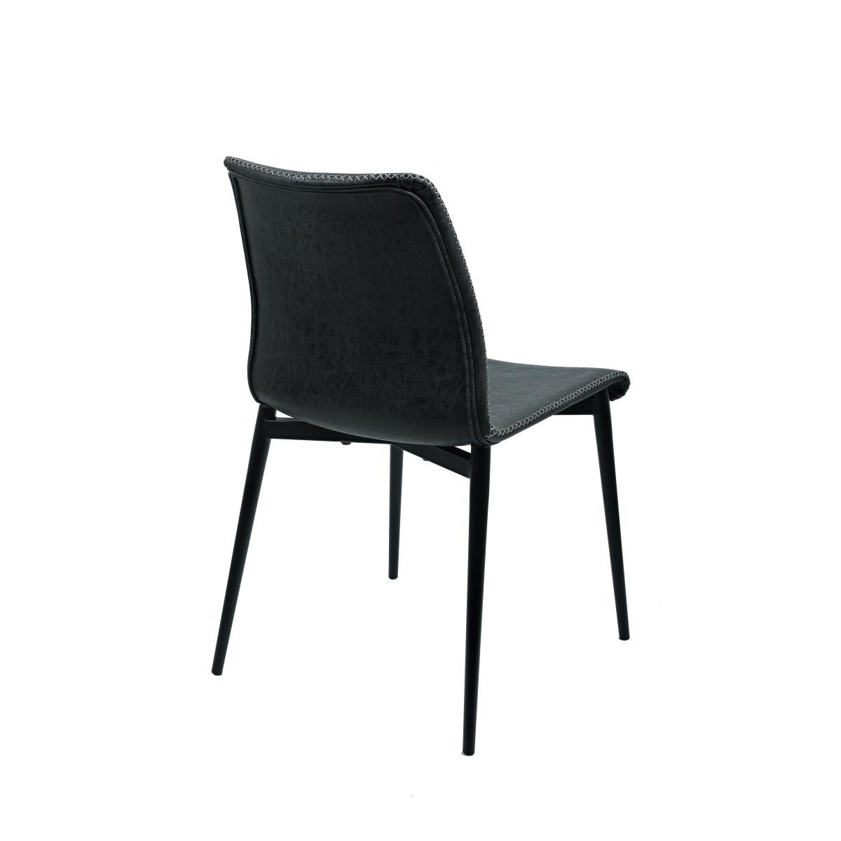 Venice PU Dining Chair Black – image 4