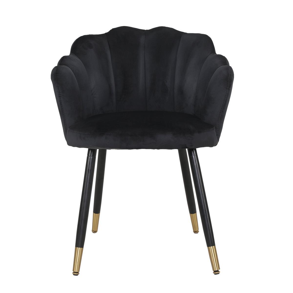 Vivian Velvet Chair Black – image 2