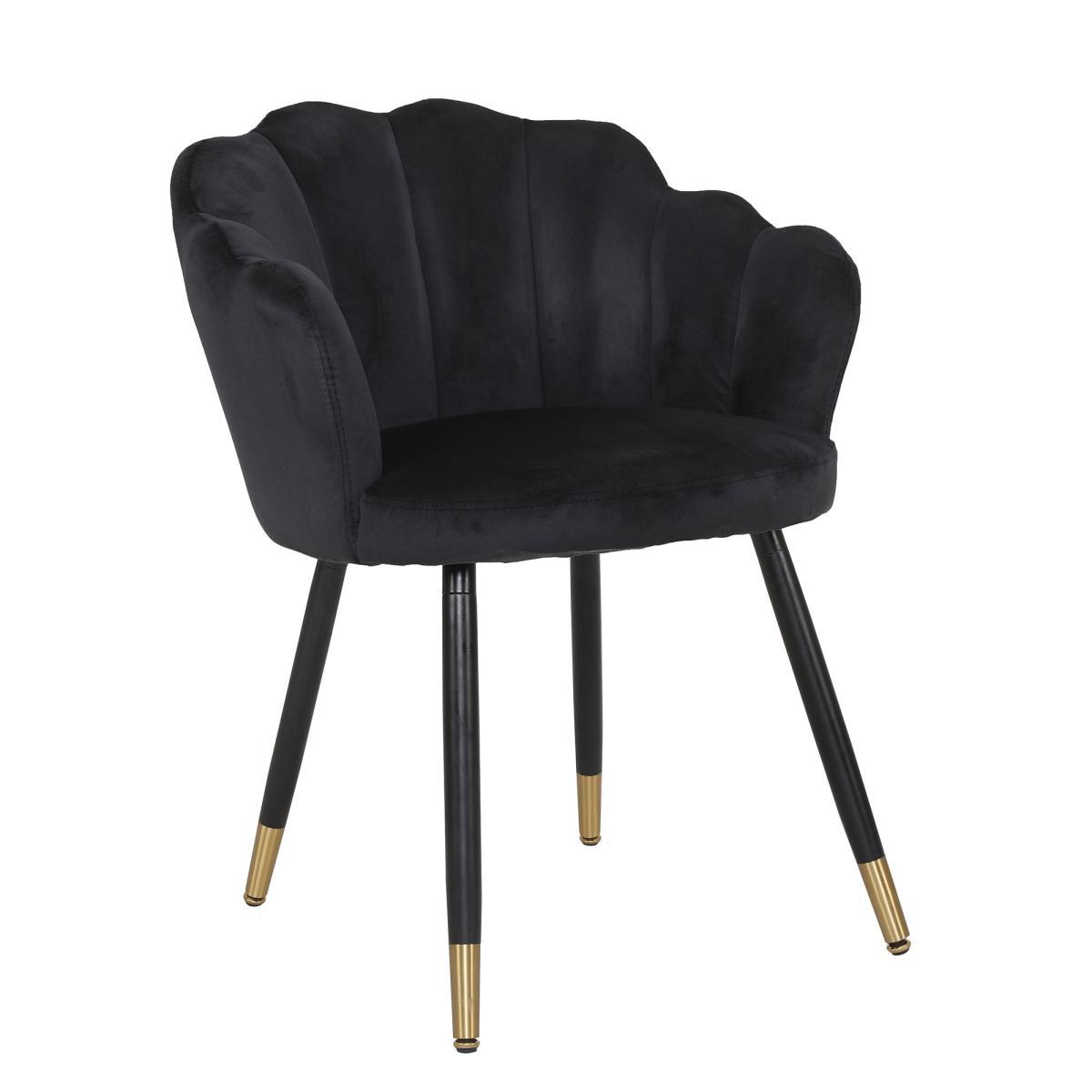 Vivian Velvet Chair Black – image 3