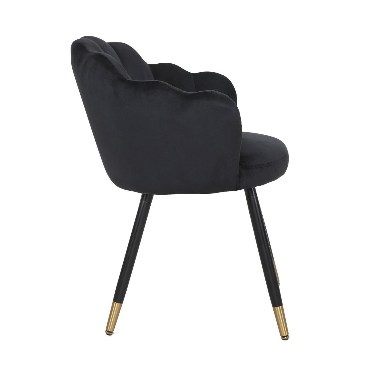 Vivian Velvet Chair Black – image 4