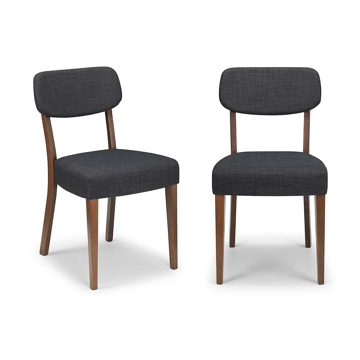 Farringdon Set of 2 Dining Chairs Grey Linen Grey – image 2