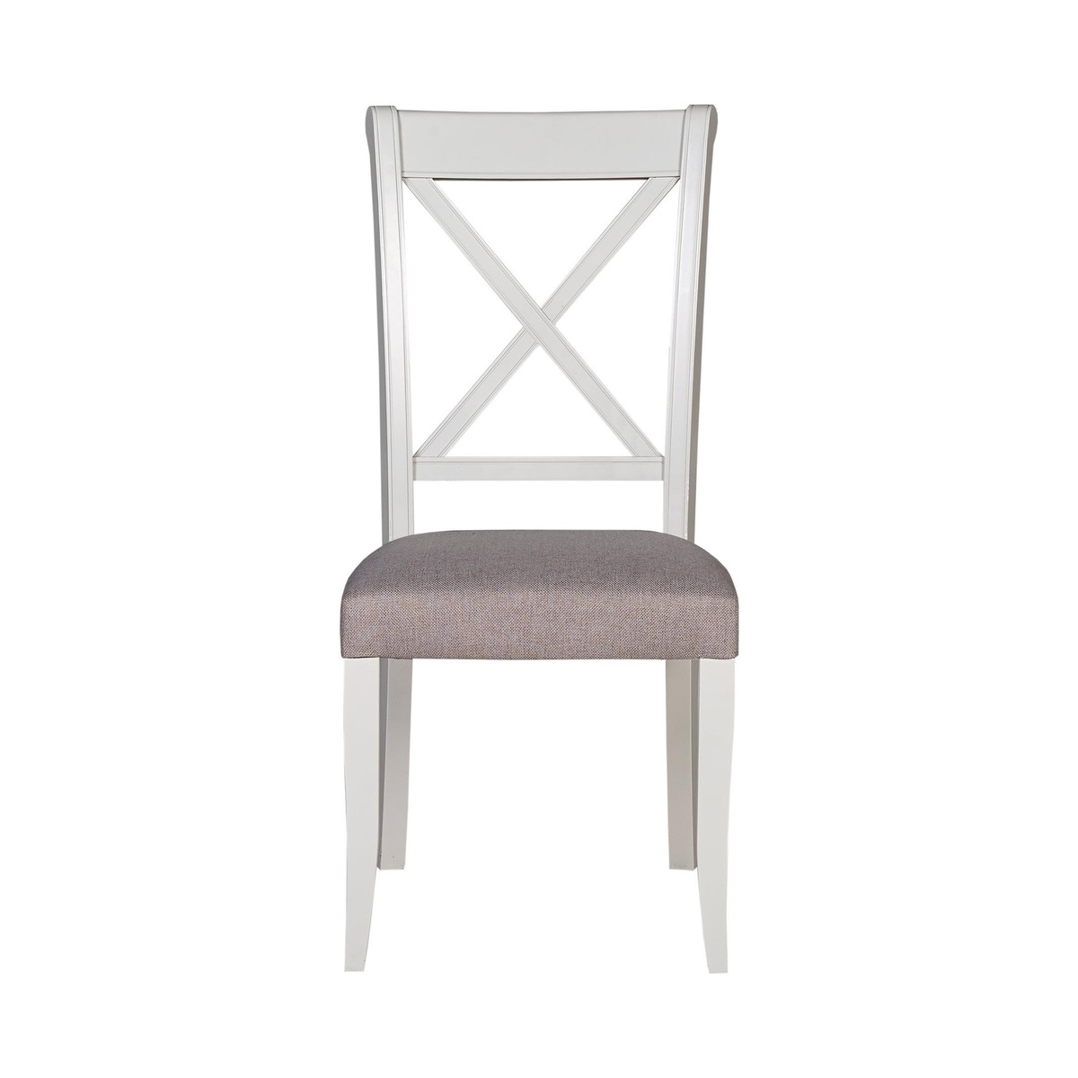 Eaton Cross Back Pair of Dining Chairs - Walnut and Grey Light Grey – image 1