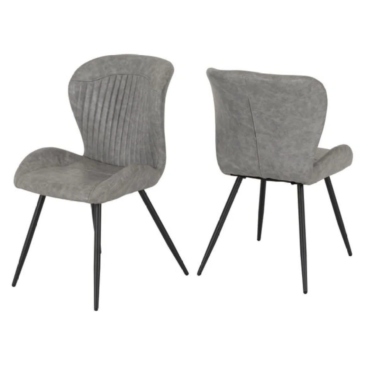 Set of 4 Quebec Dining Chairs, Faux Leather – image 2
