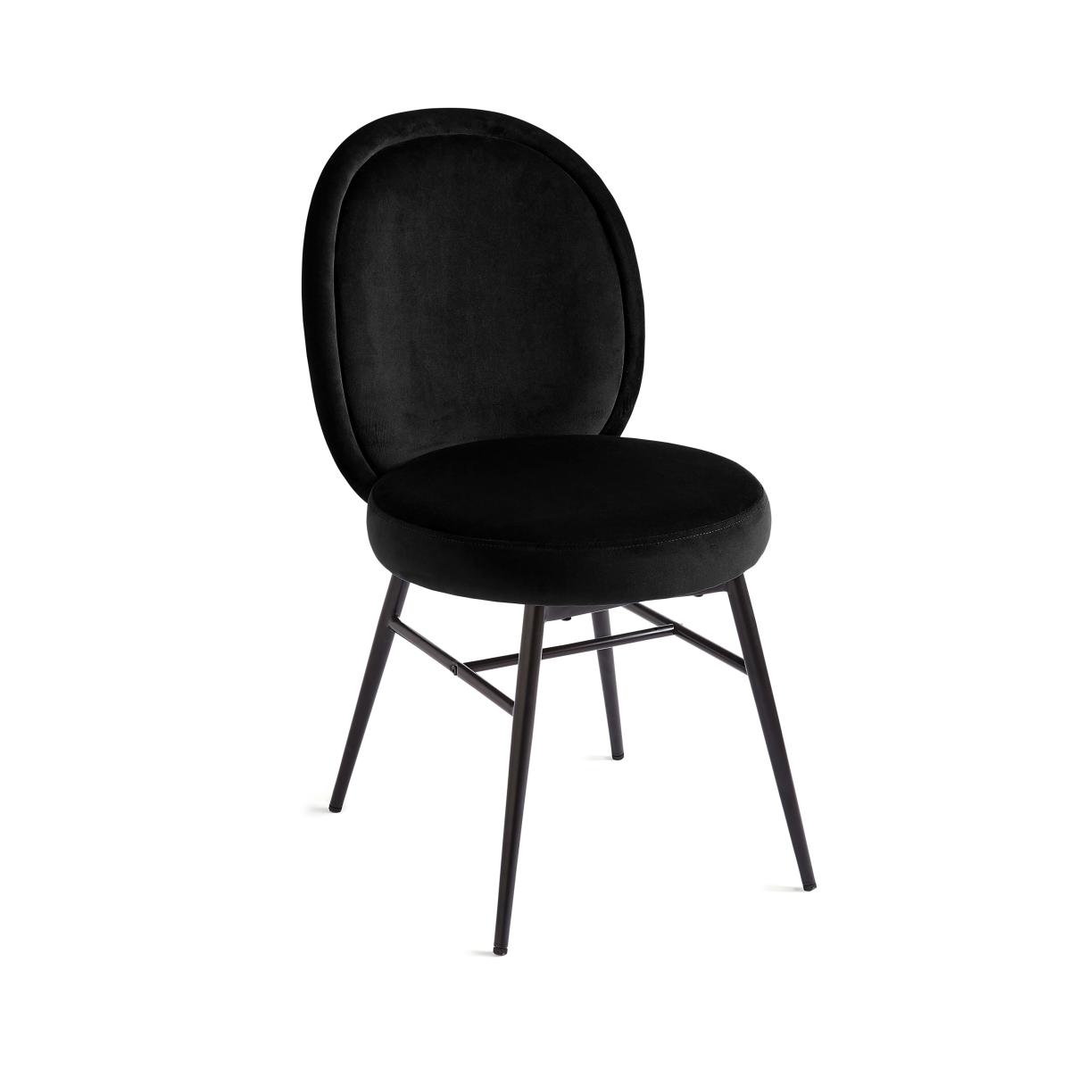 Renata Dining Chair, Velvet Black – image 6