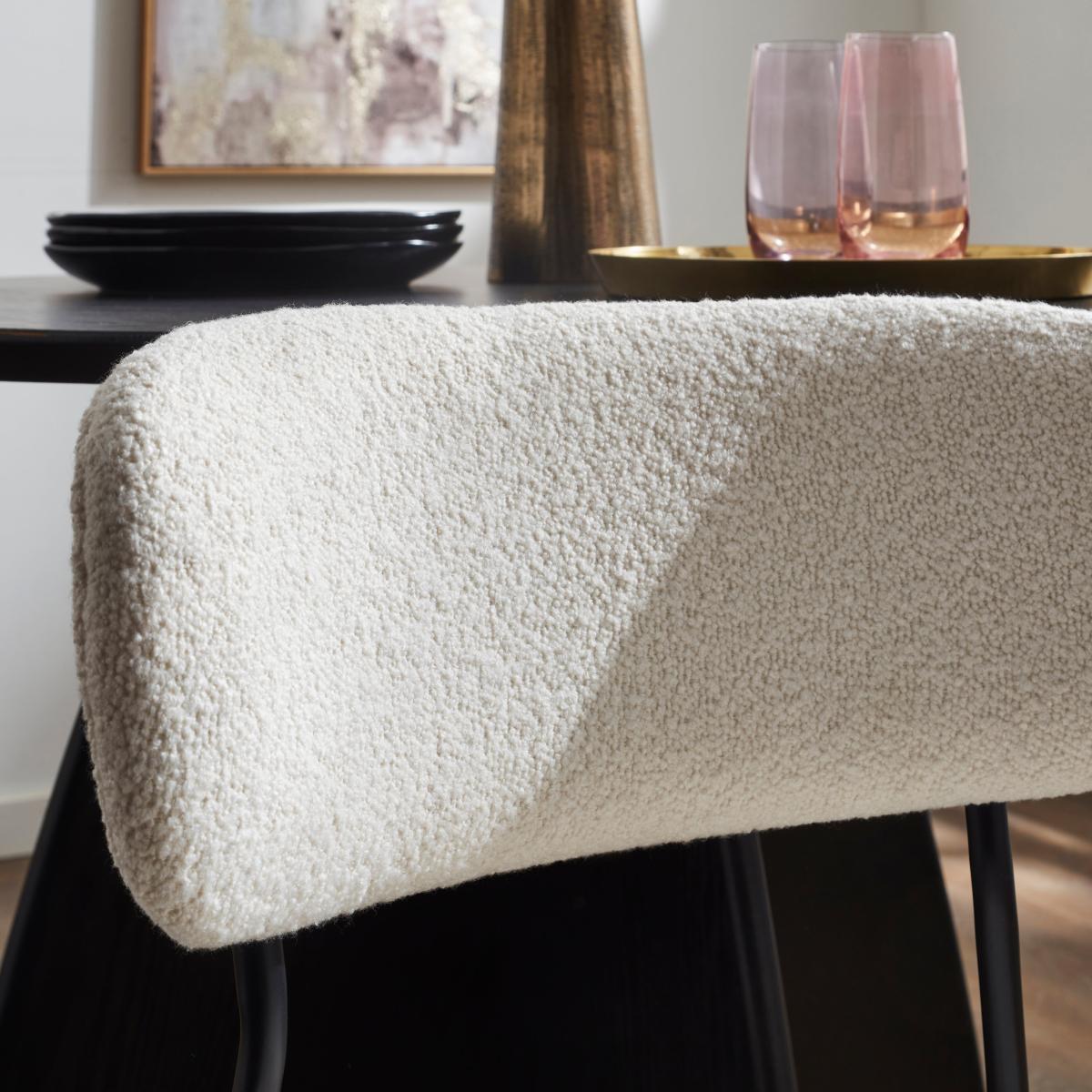 Laine Boucle Dining Chair Boucle Ivory – image 4