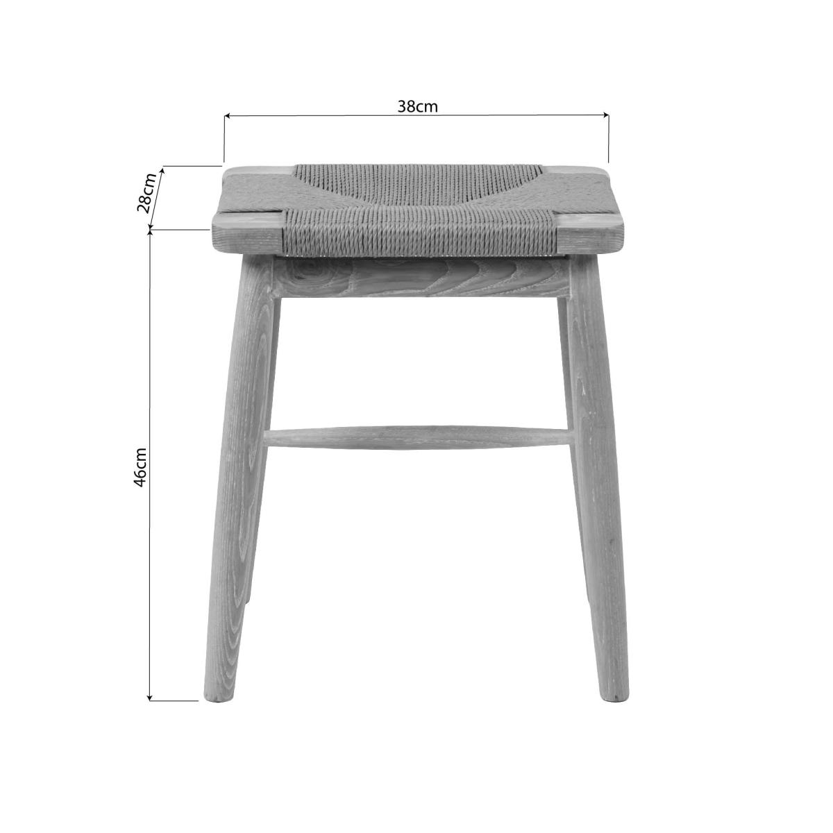 Churchgate Ash Wood Stool White – image 5