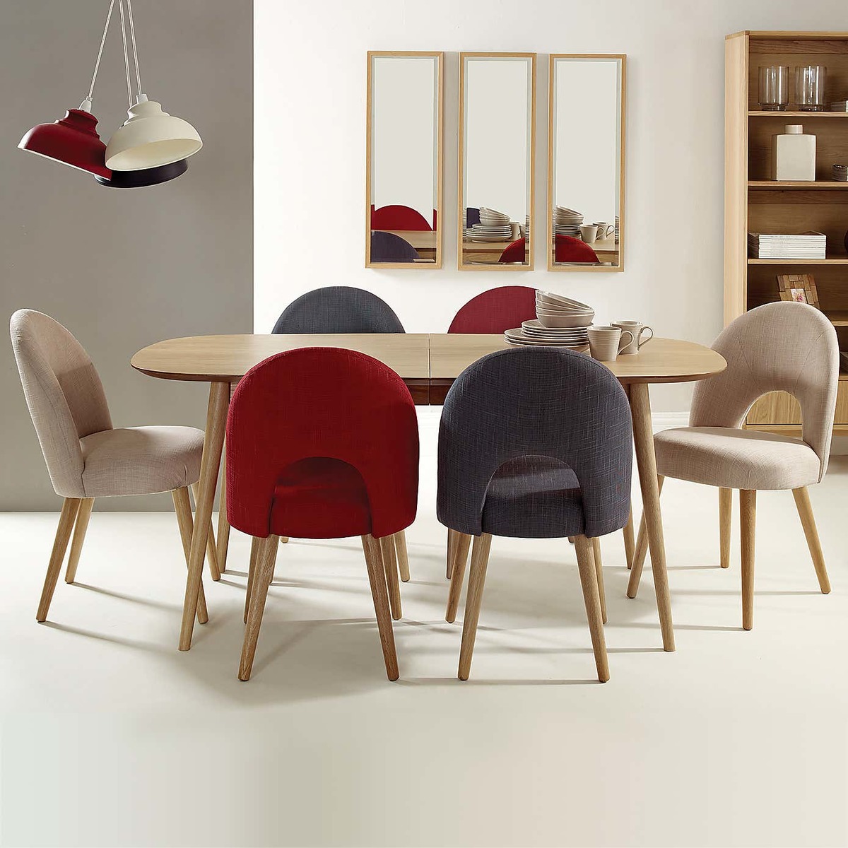 Skandi Set of 2 Dining Chairs Dark Grey – image 2