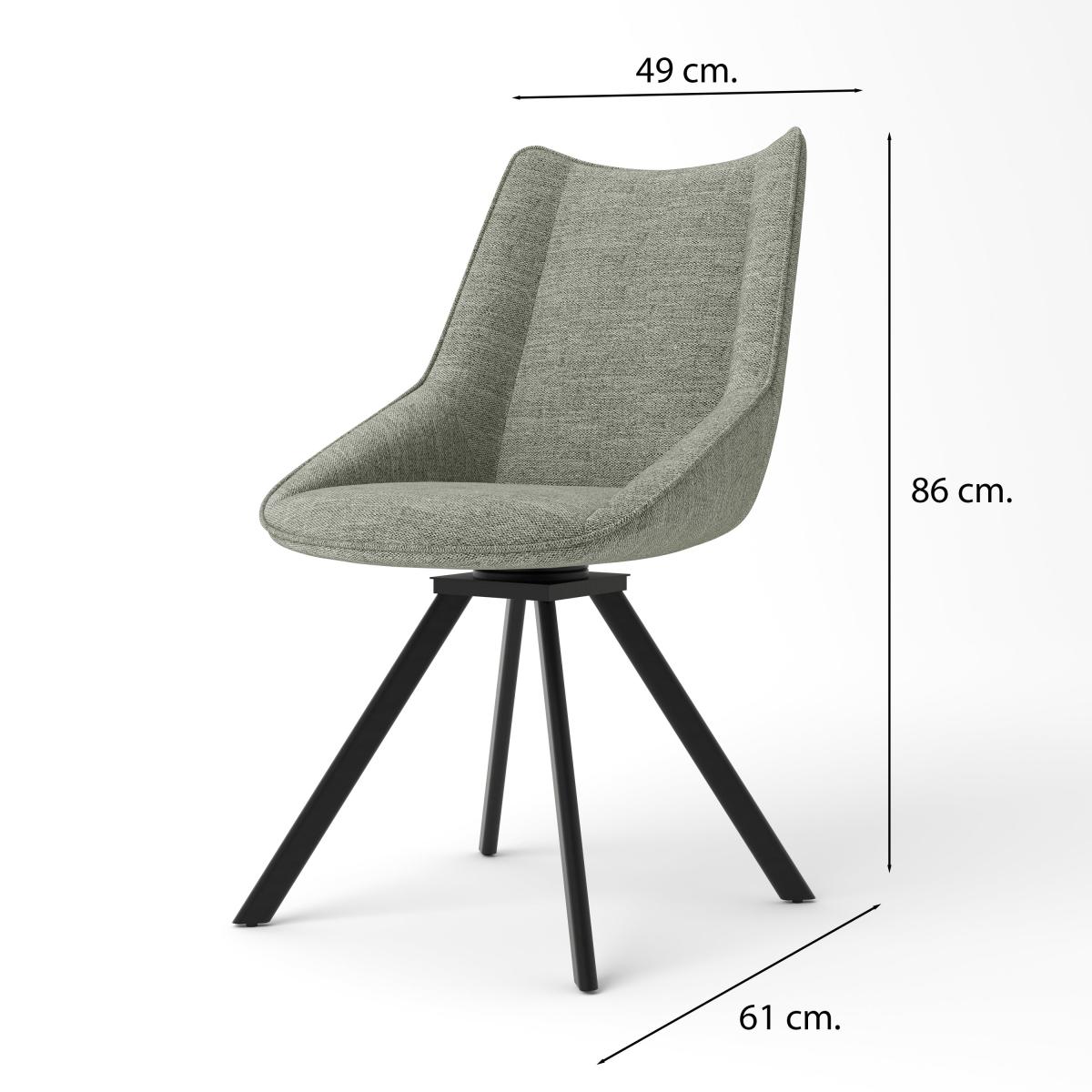 Indus Valley Set of 2 Jten Dining Chairs Mist Grey – image 4