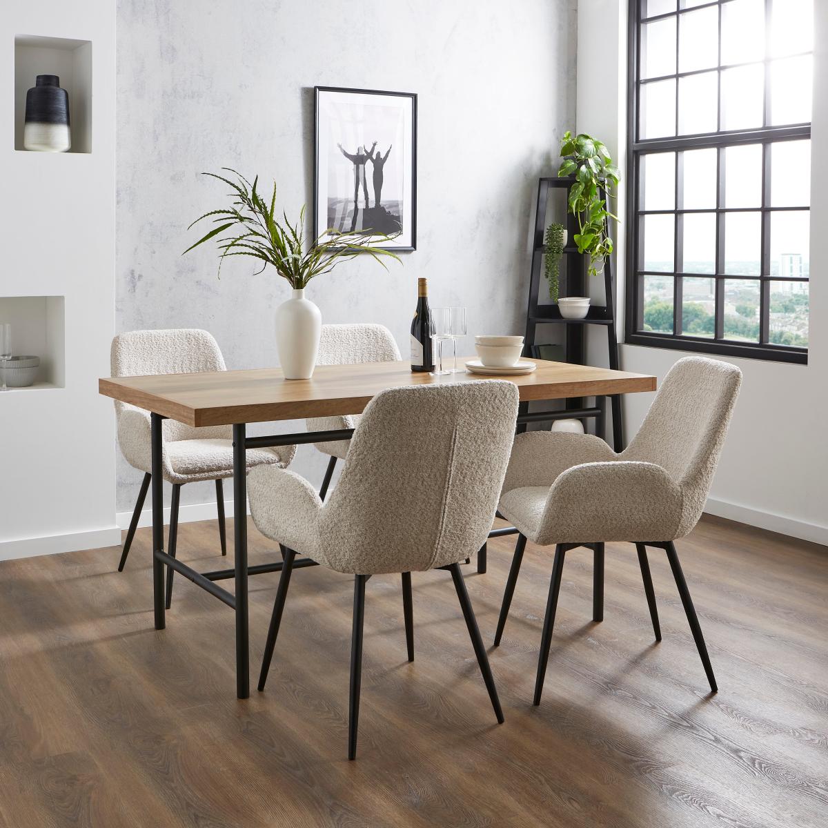 Axel Boucle Chenille Dining Chair Mushroom – image 2