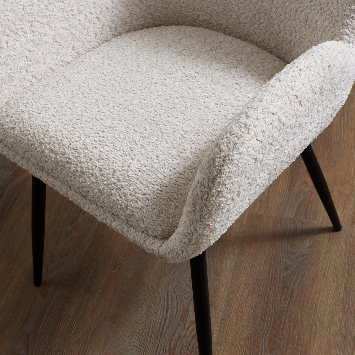 Axel Boucle Chenille Dining Chair Mushroom – image 4