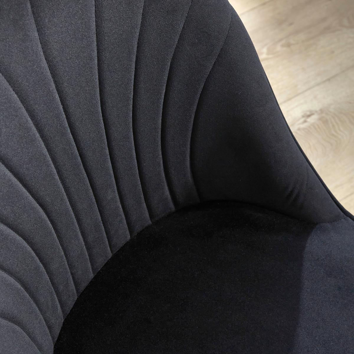 Sylvia Dining Chair, Velvet Velvet Black – image 3