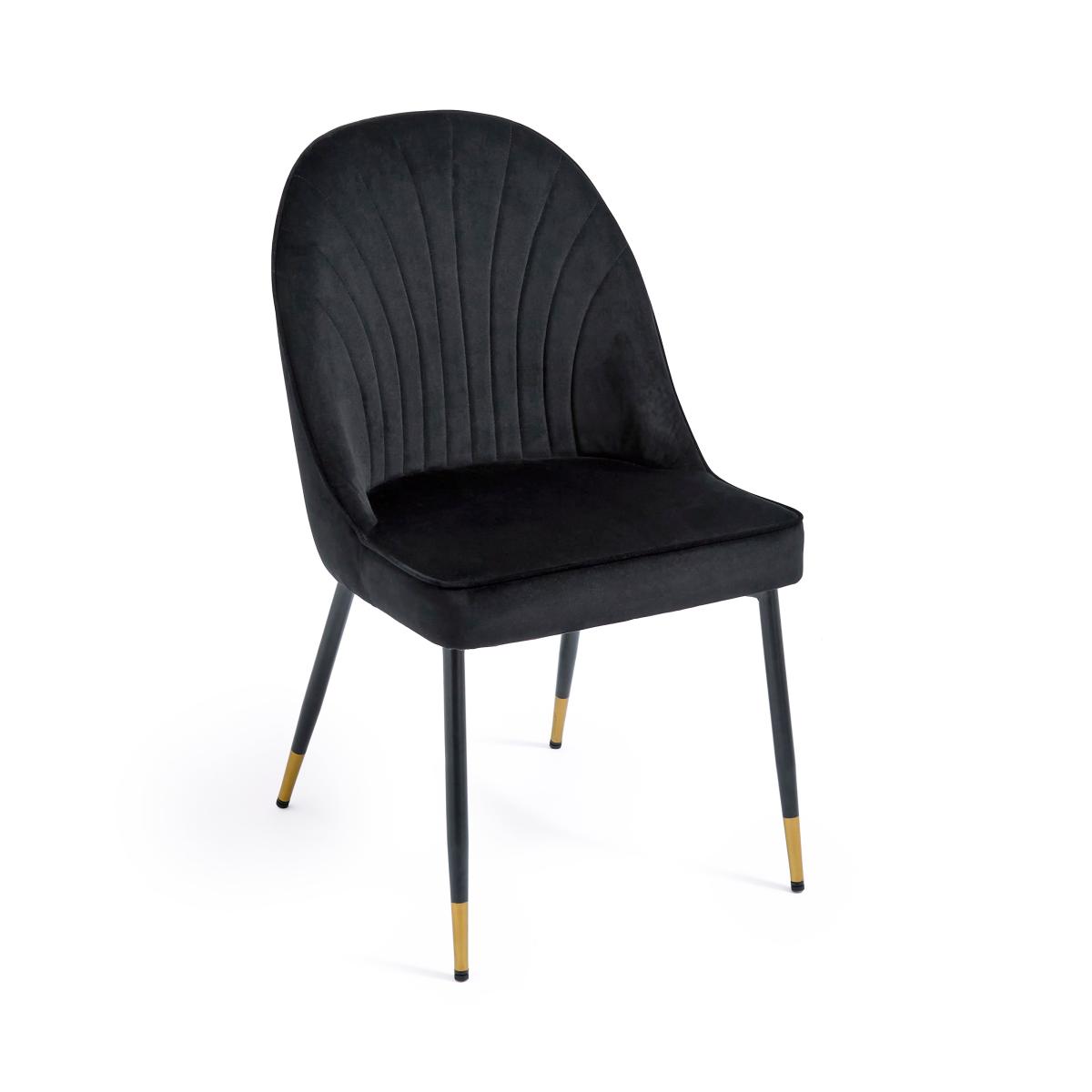Sylvia Dining Chair, Velvet Velvet Black – image 5