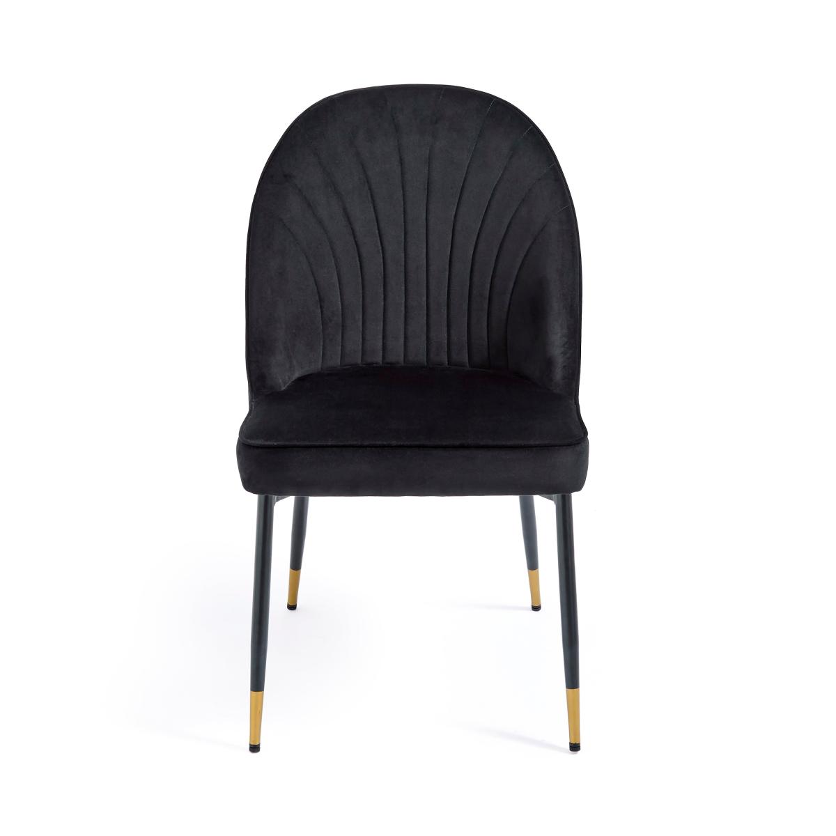 Sylvia Dining Chair, Velvet Velvet Black – image 6