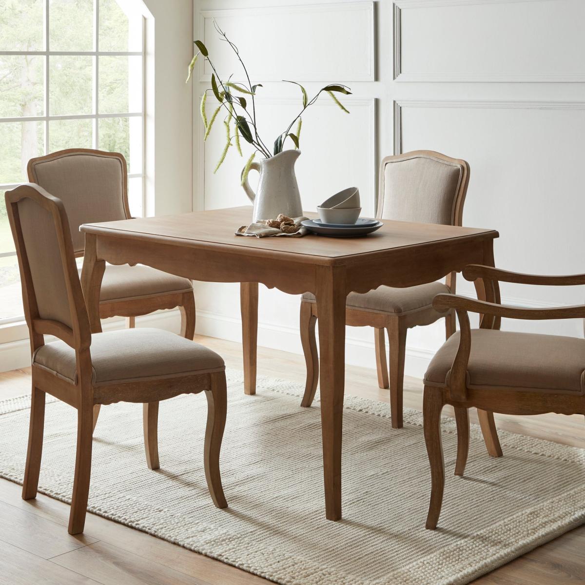 Giselle Carver Dining Chair Dark Wood (Brown) – image 3