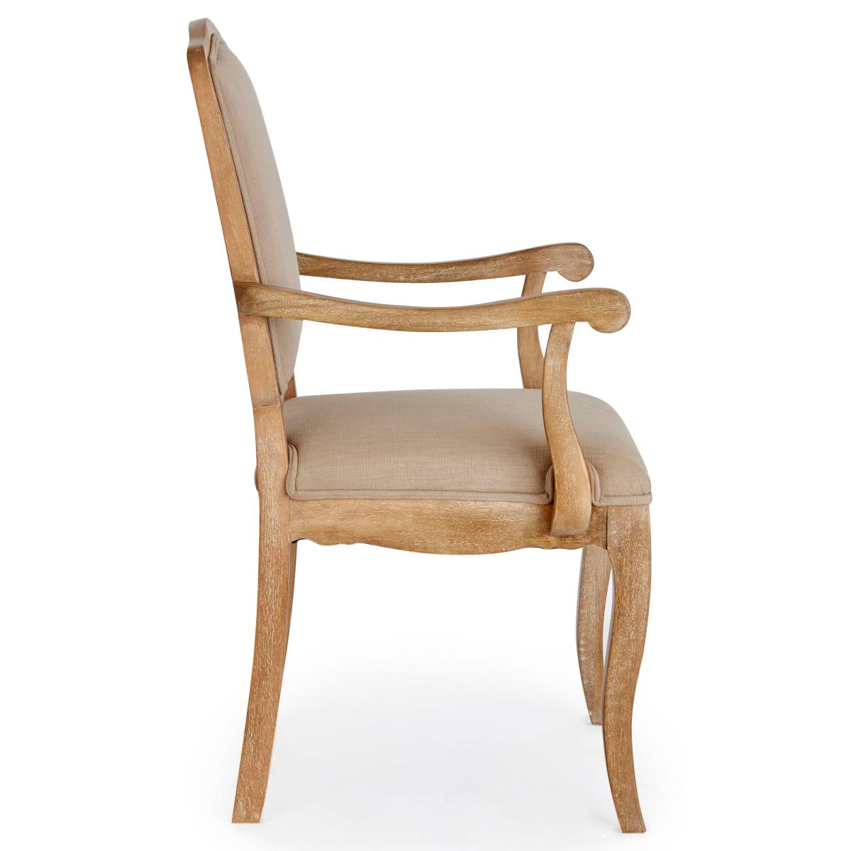 Giselle Carver Dining Chair Dark Wood (Brown) – image 6