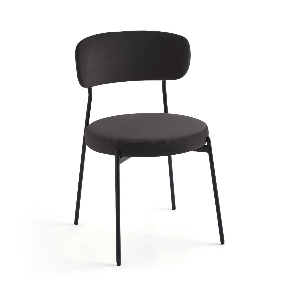 Laine Velvet Dining Chair Black Velvet – image 6
