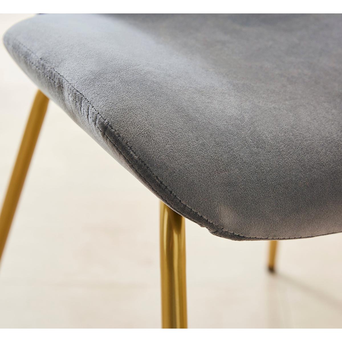 Lila Dining Chair, Velvet Velvet Grey – image 4