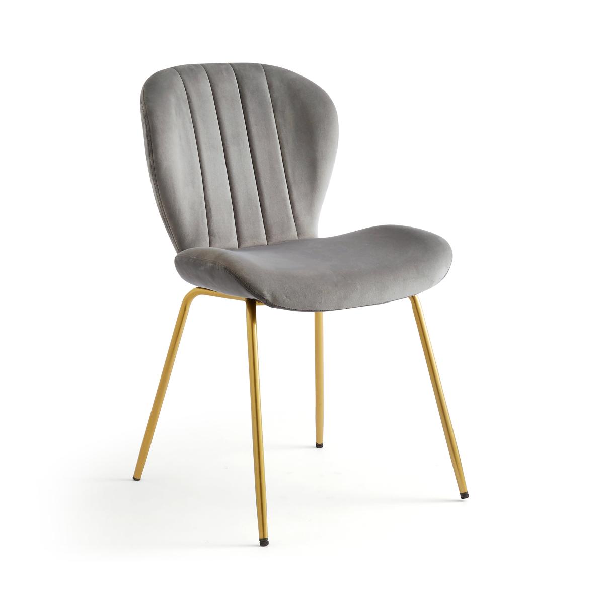 Lila Dining Chair, Velvet Velvet Grey – image 5