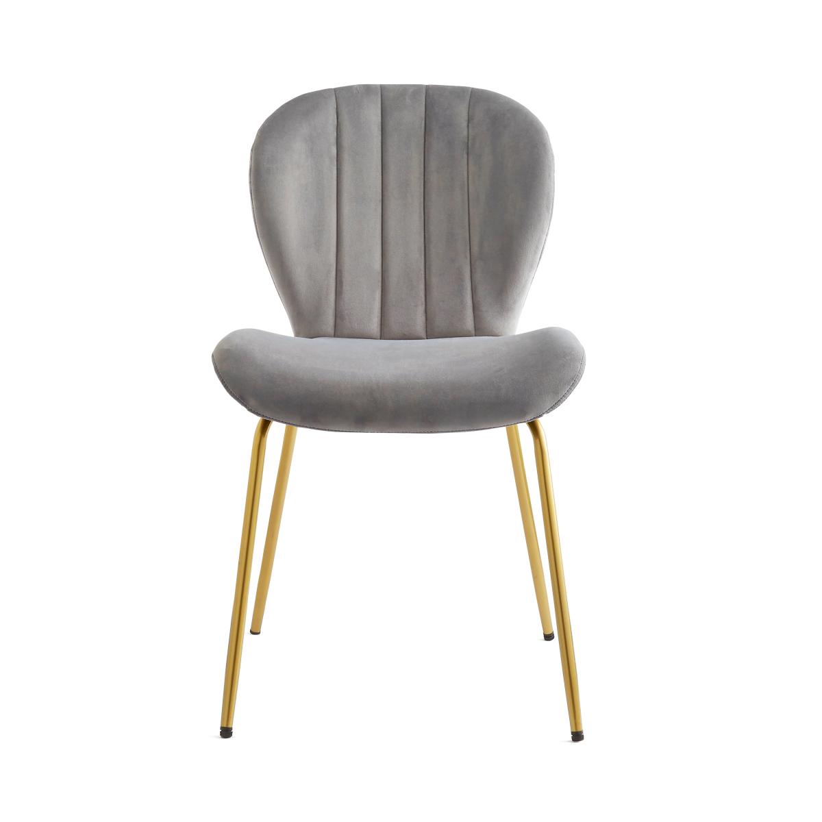 Lila Dining Chair, Velvet Velvet Grey – image 6