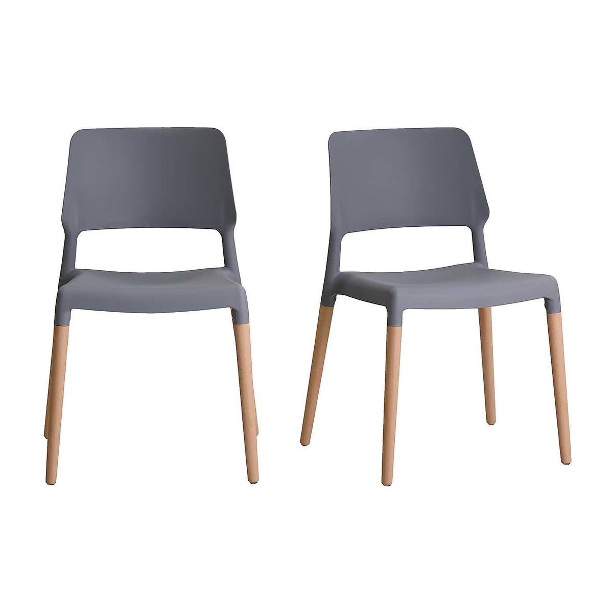 Reims Set of 2 Dining Chairs Grey – image 2