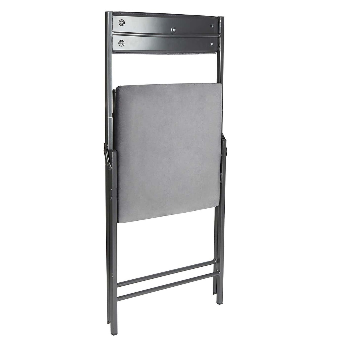 Emily Velvet Folding Chair Light Grey – image 4