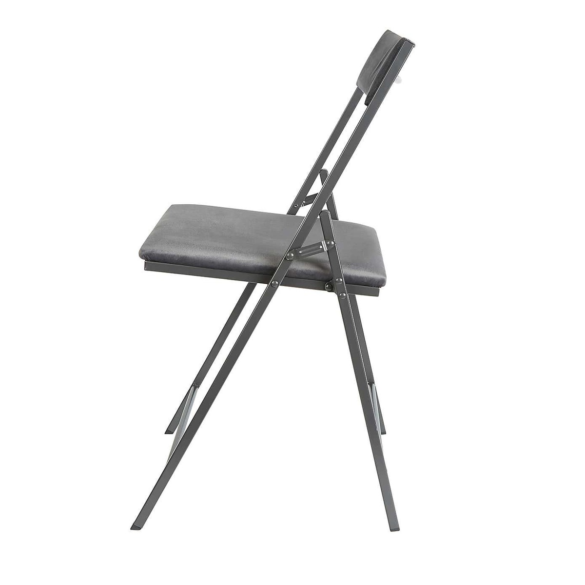 Emily Velvet Folding Chair Light Grey – image 5