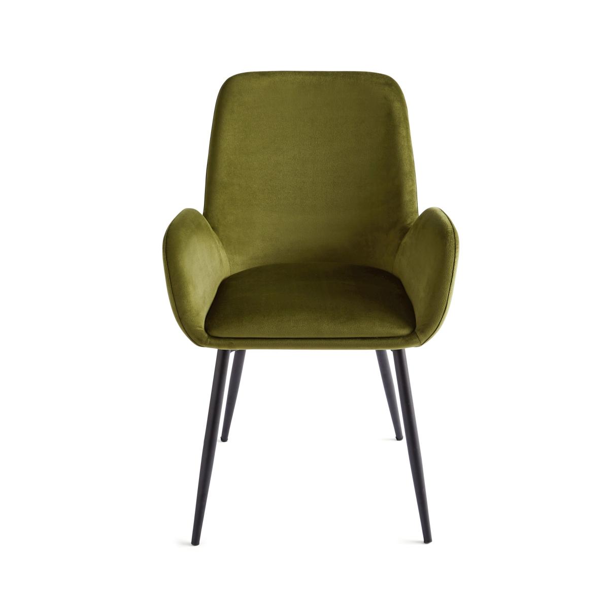 Axel Velvet Dining Chair Olive – image 5