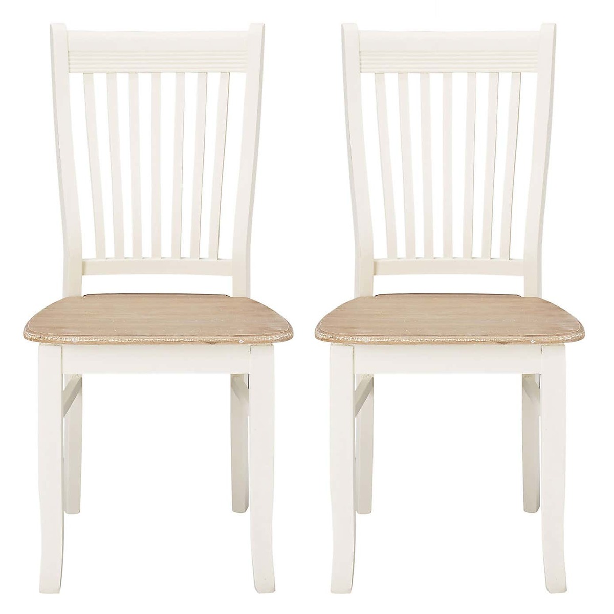 Juliette Pair of White Dining Chairs White – image 3