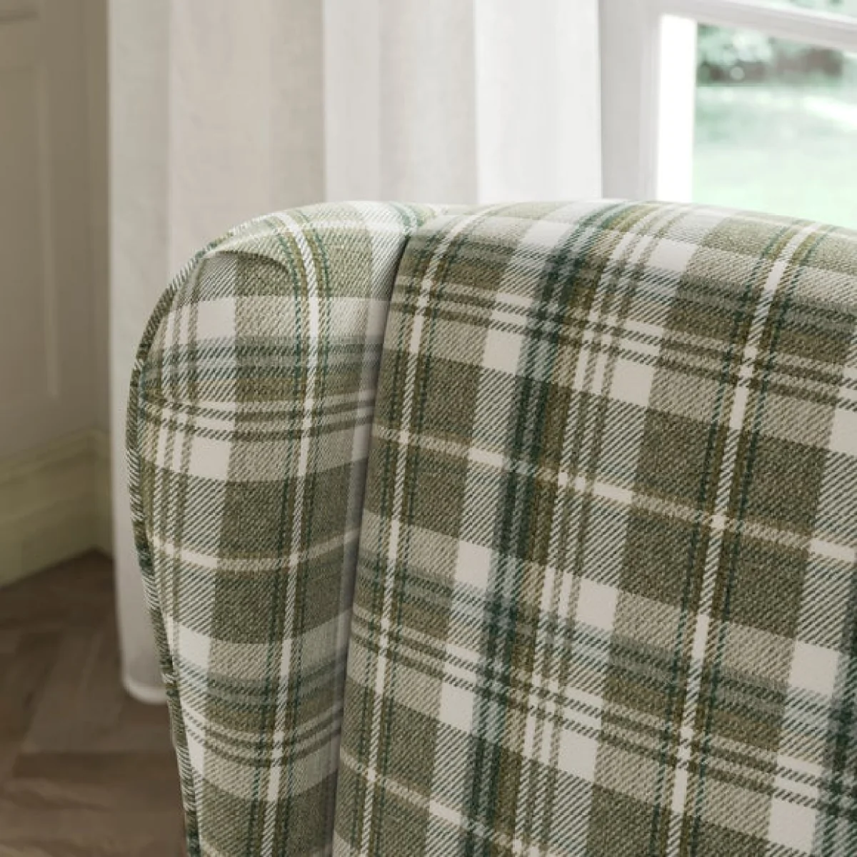 Charnwood Set of 2 Checked Dining Chairs – image 2