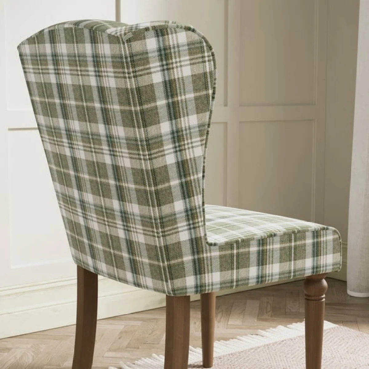 Charnwood Set of 2 Checked Dining Chairs – image 4