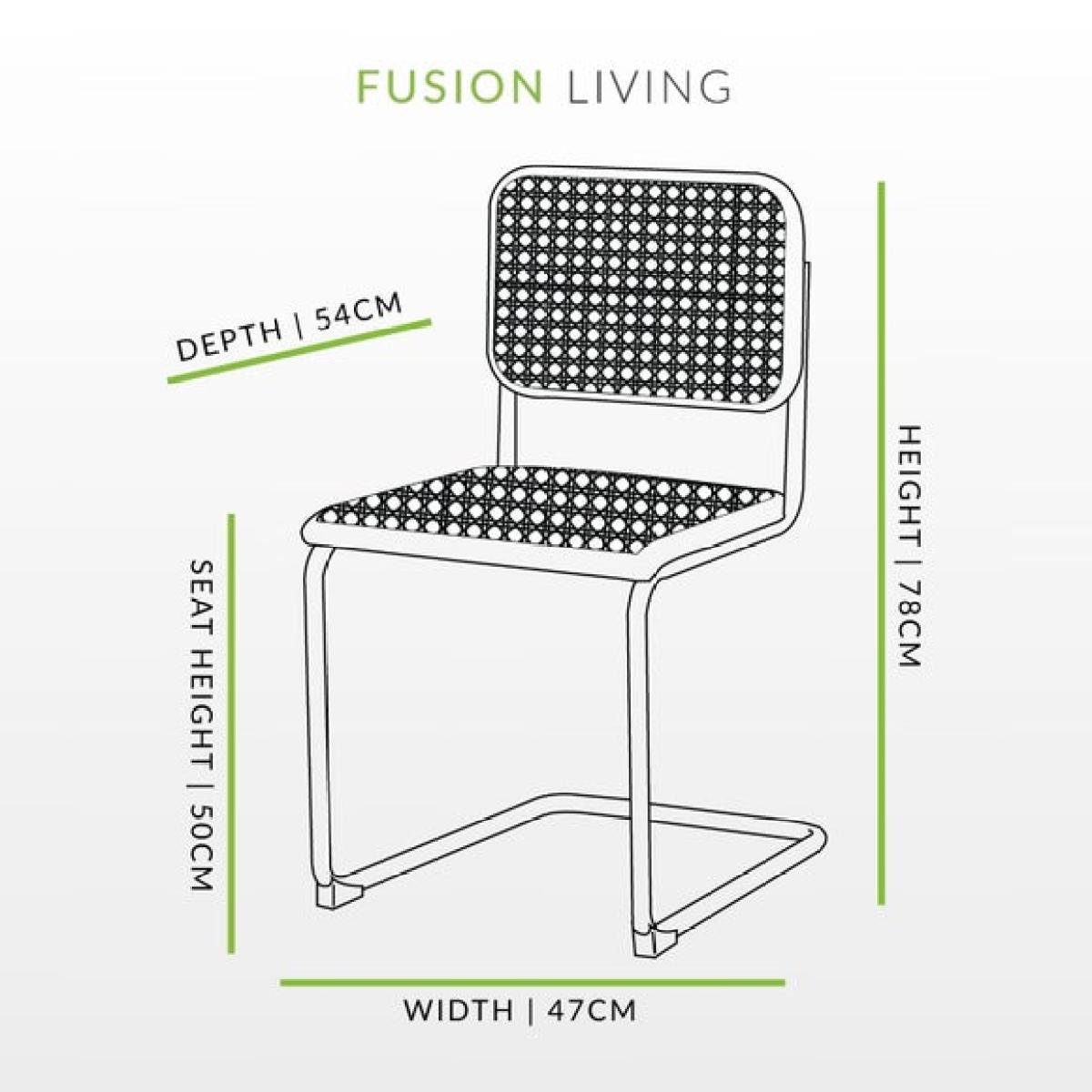 Fusion Living Camden Cantilever Dining Chair – image 8