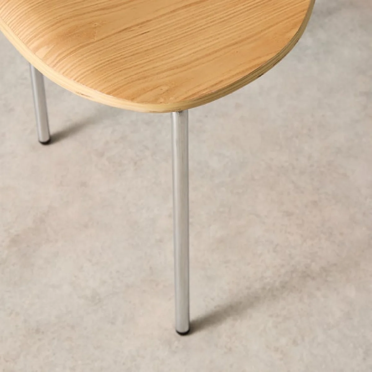 Yinka Ilori Silhouette Plain Wood and Chrome Dining Chair – image 3